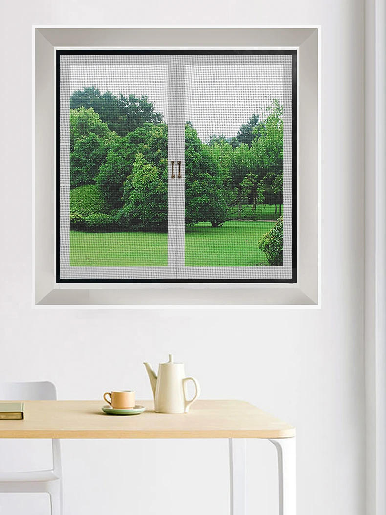 Description Picture 4 of itemCustomizable size anti-mosquito window screen self adhesive window mosquito net summer insect proof door mosquitonet for windows