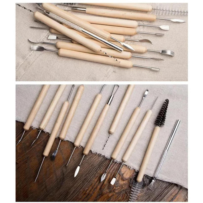 Description Picture 6 of item11pcs art Hobby doyes diy clay tools Cold potcelain polymer clays molds sculpting Tools for Modeling  cutters ceramics & pottery