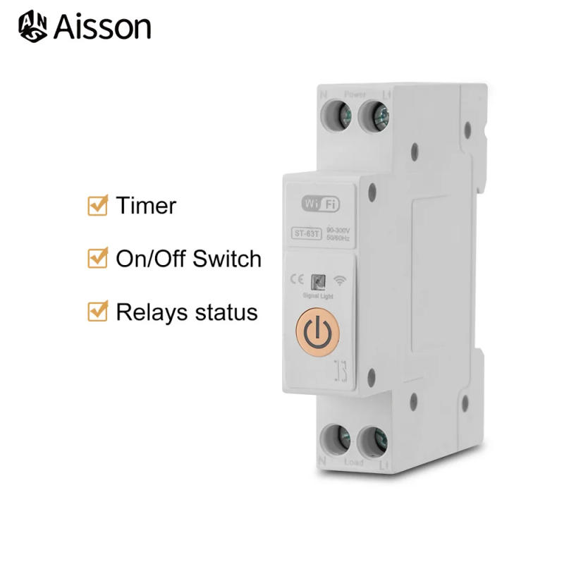 Description Picture 6 of itemTUYA WIFI Smart Switch Circuit Breaker 63A 1P Power Metering Monitoring Timer Relay for Smart Home wireless Remote Control