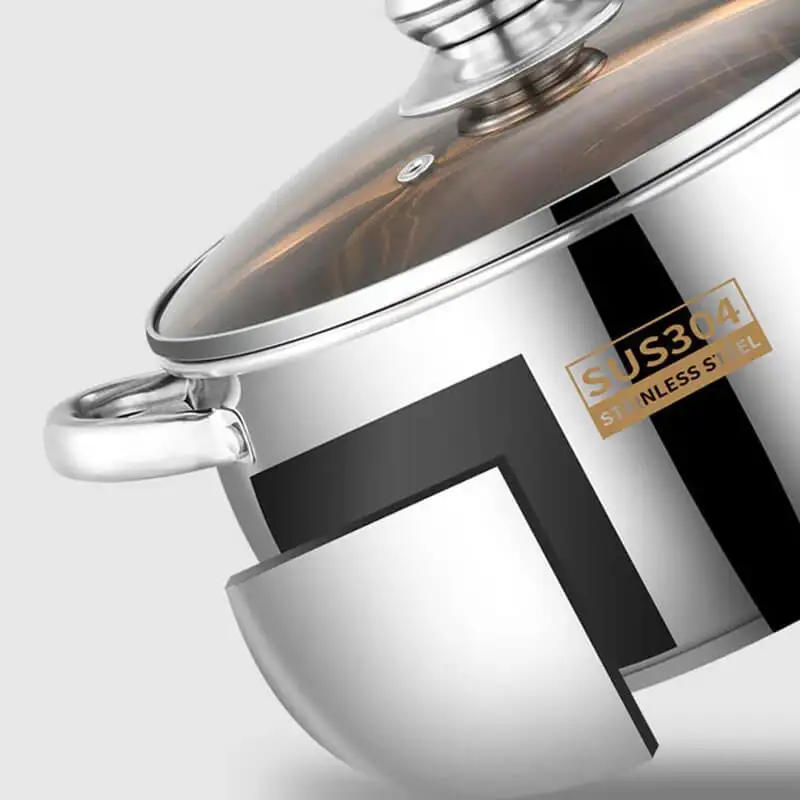 Description Picture 6 of item2200ML Stainless Steel Stock Pot With Lid Multi-functional Pot Daily Use Stockpot Steam Cooking Boiler Kitchen Cookware
