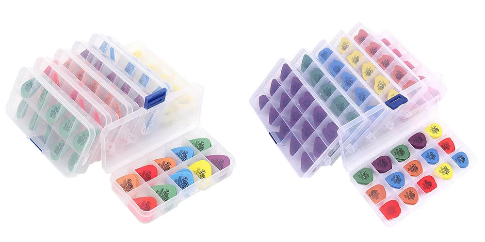 Description Picture 4 of itemAcoustic Electric Guitar Picks 50pcs 100pcs Dunlop With Box Plectrum Pick For Guitar Accessories 6 Sizes Thickness 0.5mm-1.14mm