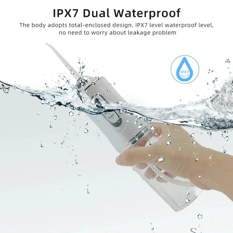 Description Picture 5 of itemPortable Smart Electric Oral Irrigator Water Flosser 4 Jets 3 Modes Rechargeable Dental Water Jet Irrigator Dental Teeth Cleaner