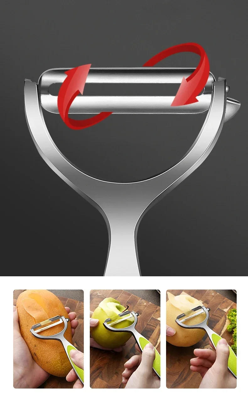 Description Picture 5 of itemMultifunction Vegetable Peeler 2In1 Stainless Steel Potato Peeler Carrot Grater Fruit Tools Kitchen Accessories Cuisine Bakeware