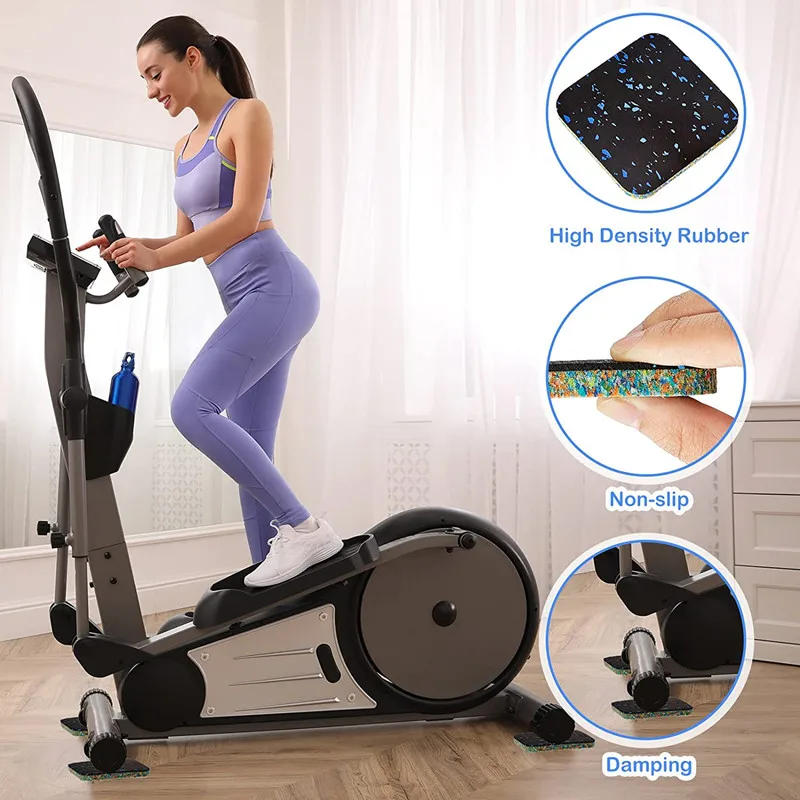 Description Picture 5 of item4/6 Pcs Exercise Equipment Mat Treadmill Pads Floor Rubber Mats for Home Gym Fitness Hardwood Floor Protection Anti Slip