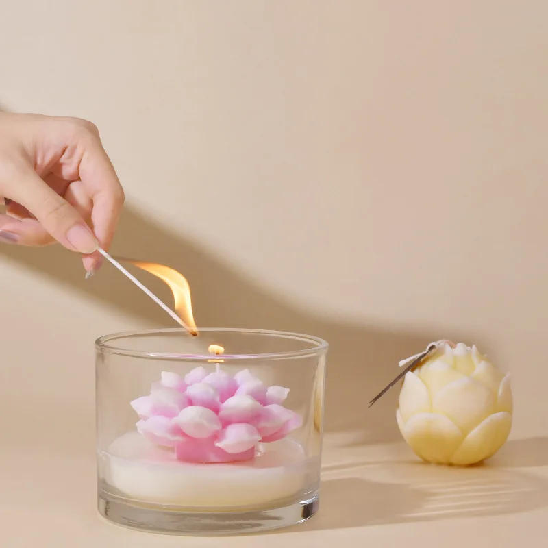 Description Picture 5 of itemSucculent Lotus Silicone Candle Molds 3D Relief Flower Soap Gypsum Crafts Resin Mold DIY Chocolate Dessert Cake Baking Tools