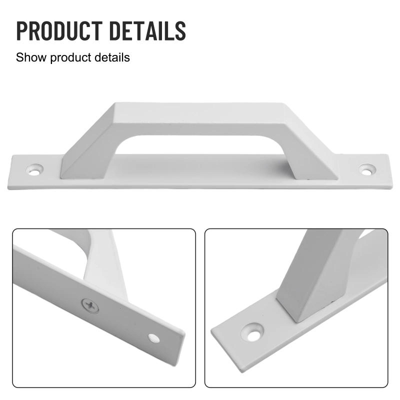 Description Picture 5 of item1set Barn Door Pull Handle Heavy Duty Black Iron Hots Bed Sliding Gate For Door Garages Sheds Closet Aluminum Alloy With Screw