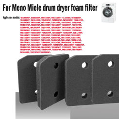 4Pcs  black For Miele dryer drum dry 9164761 foam filter, drum dry cleaner sponge exhaust cotton