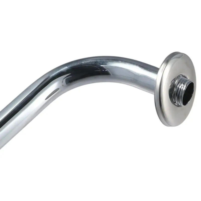 Description Picture 3 of itemStainless Steel Shower Extension Arm Silver S Shape Rainfall Shower Extension Arm Chrome with Flange Pipe Arm Bathroom
