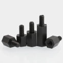 M2 M2.5 M3 M4 M5 M6 Nylon Black Hexagonal Column Single Head Isolation Column Plastic Support Live Nylon Plastic Support Column