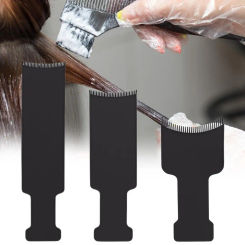 3Pcs Balayage Highlighting Boards Set Flat Surface Sharp Edges Curved Comb Teeth for Hair Dye Quick Removal