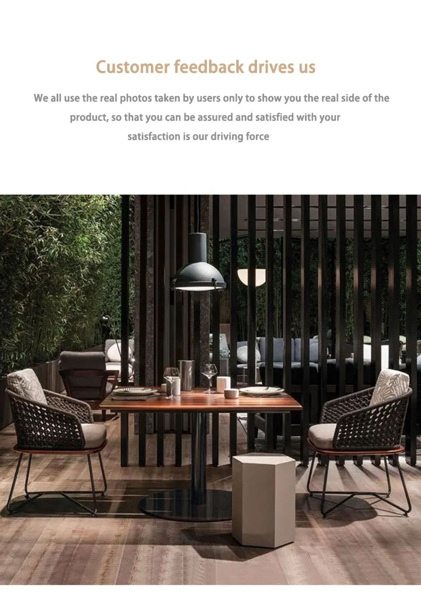 Description Picture 4 of itemOutdoor tables and chairs rattan anti-corrosion wood pineapple restaurant leisure garden open-air furniture
