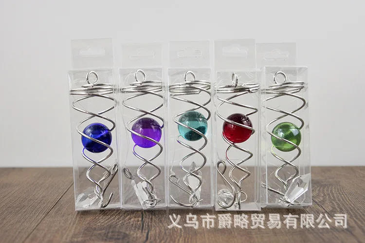 Description Picture 4 of itemRotating Crystal Gazing Spiral Tail Ball Pendant Wind Spinner Tails Hanging Decorative for Spinners Chime Outdoor Garden & Yard