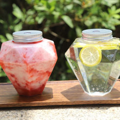 500ml Transparent Disposable Bottle Cold Drink Bubble Tea Cup Plastic Bottles Containers with Lids Packaging Milk Coffee Cup