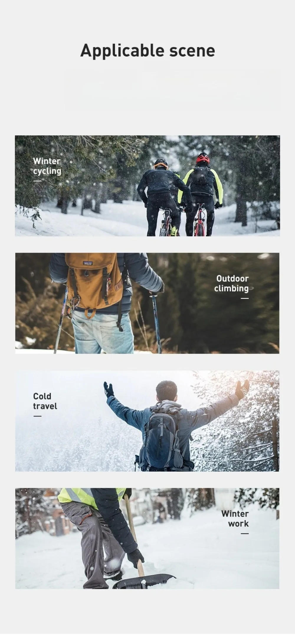 Description Picture 3 of itemWinter Outdoor Cycling Men's Gloves Touchscreen Windproof Sports Fishing Driving Motorcycle Ski Non-slip Waterproof Warm Gloves