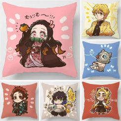 Demon Slayer Kamado Tanjiro Nezuko Pillow Anime Body Pillowcase Kawaii Loli Girl Car Safa Dakimakura Pillow Cushion Cover