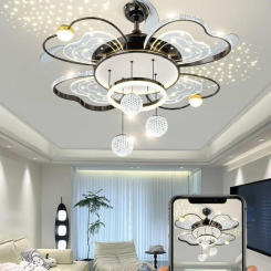 Fan Lamp Whole House Package Simple Projection Ceiling Lamp Fan Integrated Living Room Main Lamp Invisible Fan