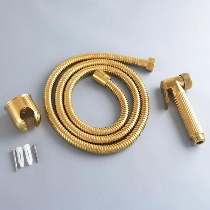 Description Picture 2 of itemGold Color Brass Bidet Faucet bathroom bidet toilet faucet &1.5m Shower Hose shower portable bidet gun sprayer Zhh142