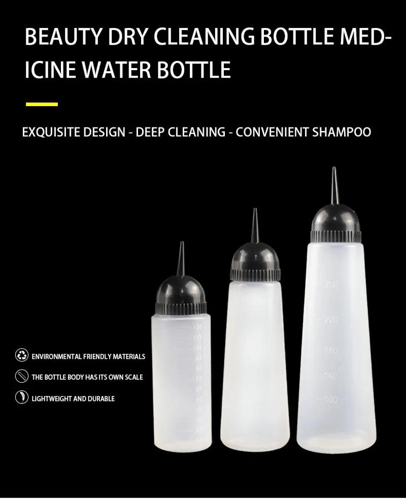 Description Picture 2 of itemHair Salon Hair Shampoo Bottle with Cap Bottle Hair Dry Cleaning Pot Thick Transparent Water Bottle with Scale Perm Stereotype