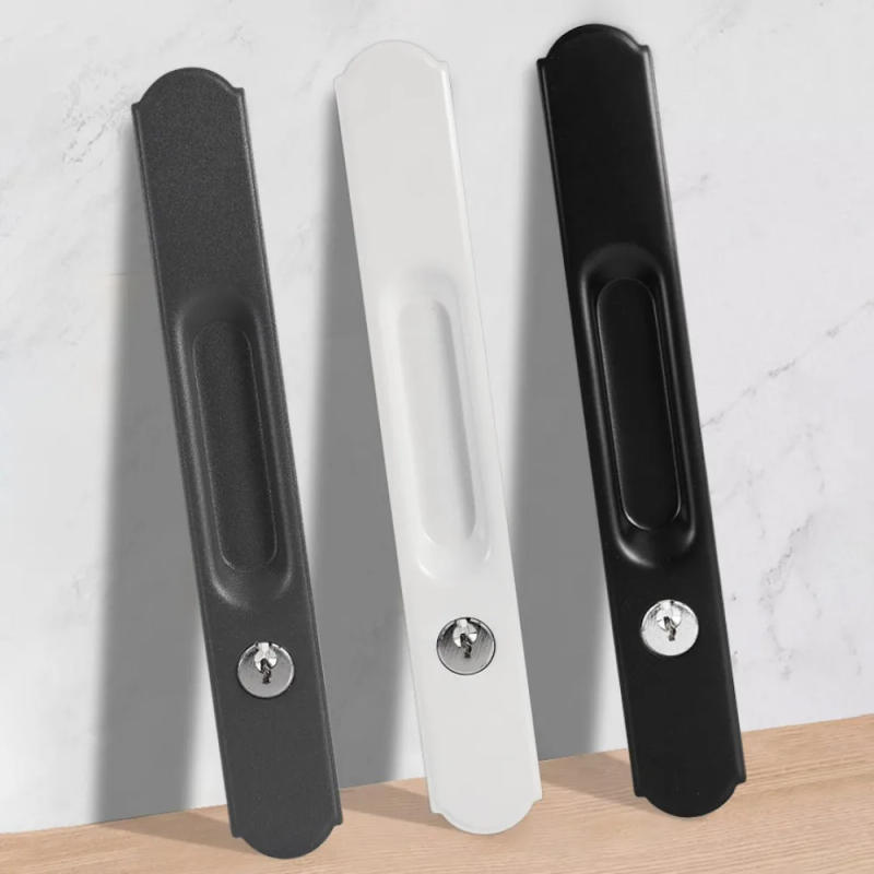 Description Picture 3 of item1Pc Sliding Door Lock Invisible Door Handle Lock Stainless Steel Handle Lock Embedded Lock Sliding Door Sliding Window Latch