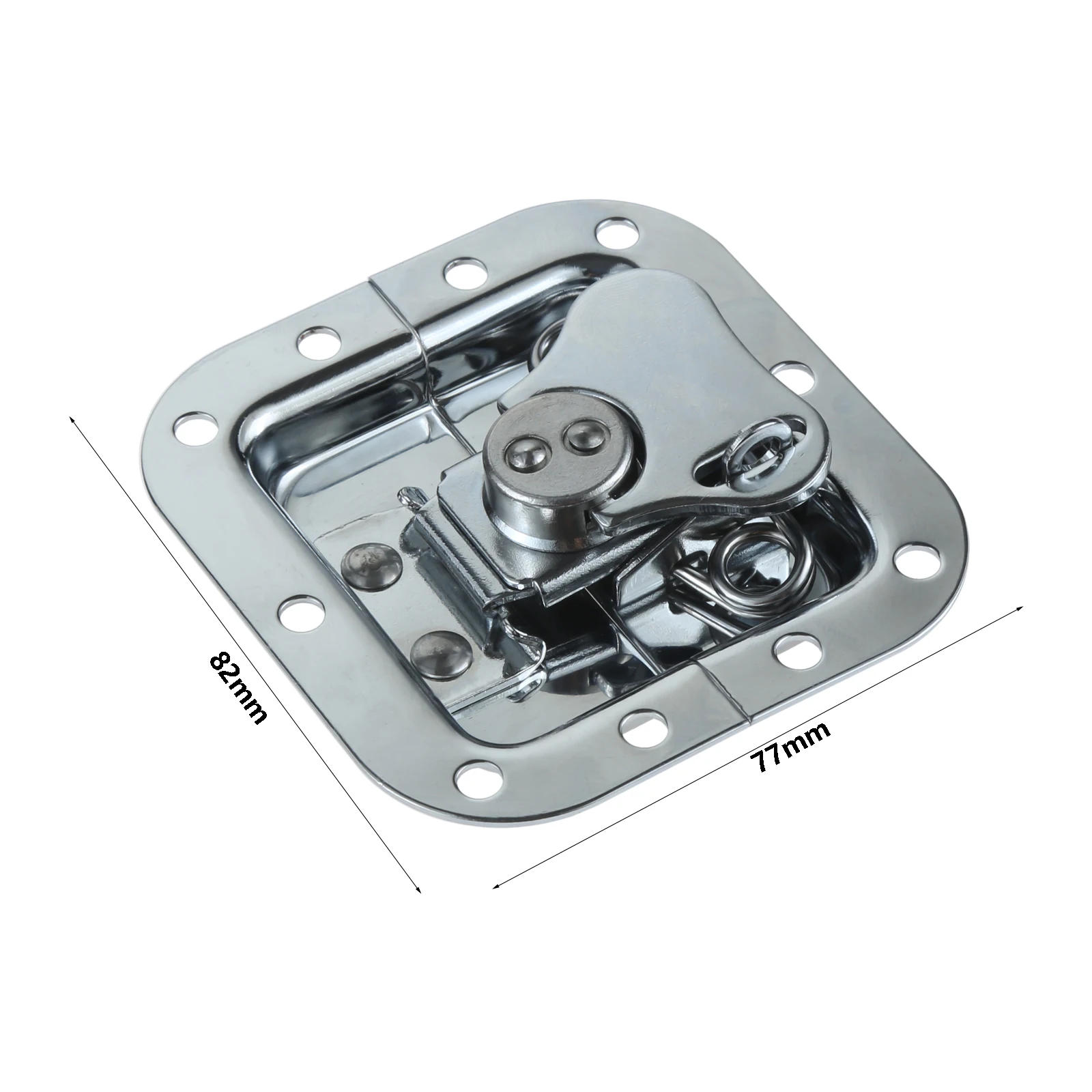 Description Picture 4 of item4 Sets Metal Butterfly Twist Latch Box Buckle Lock for Air Box Flight Box Cabinet Wooden Toolbox Spring Loaded Recessed Buckle