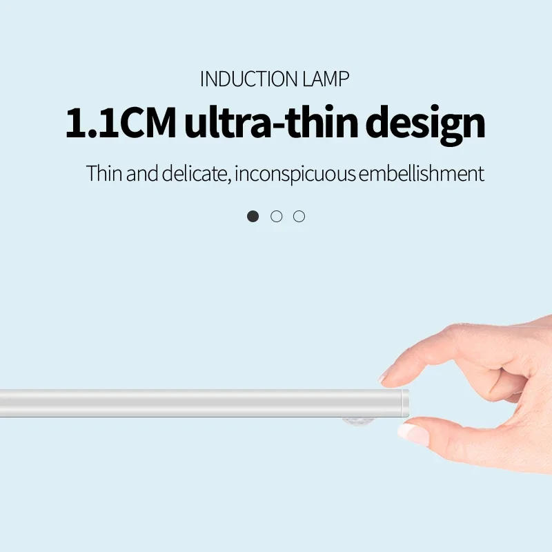 Description Picture 6 of item3 in 1 LED Under Cabinet Lights Motion Sensor Night Light Ultrathin Rechargeable Led Lamp Closet Kitchen Cabinet Indoor Lighting