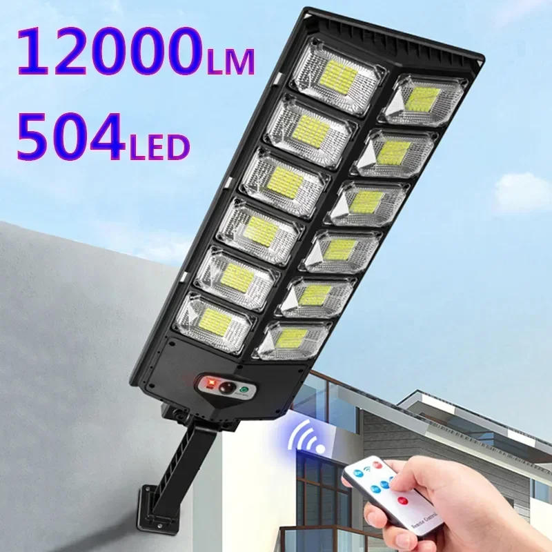 Description Picture 3 of item4/6/8/10/12Heads Powerful Outdoor Solar Lights 504 LED Garden Lamp Solar Panel Lamps Waterproof Motion Sensor Street Light Hot