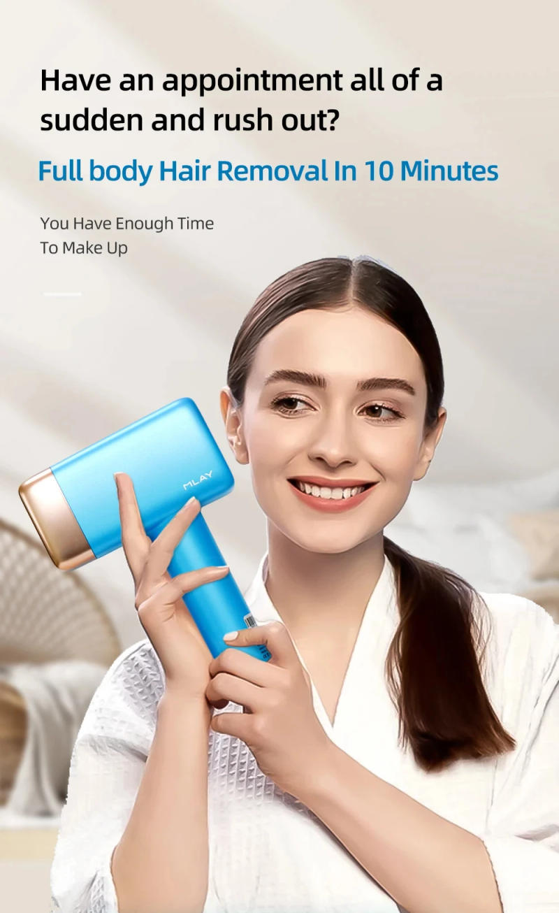 Description Picture 6 of itemMLAY T14 IPL Laser Hair Removal Permanent Ice Feeling Painless Laser Hair Removal 500000 Flashes 3HR Lamp Home Laser