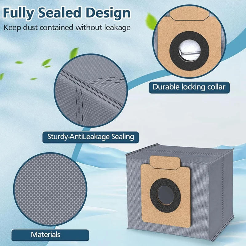 Description Picture 5 of item12 Pack Replacement Dust Bag For Eufy Clean X8 Pro X10 Pro Omni Robot Vacuum Self-Empty Station Replcement Bags