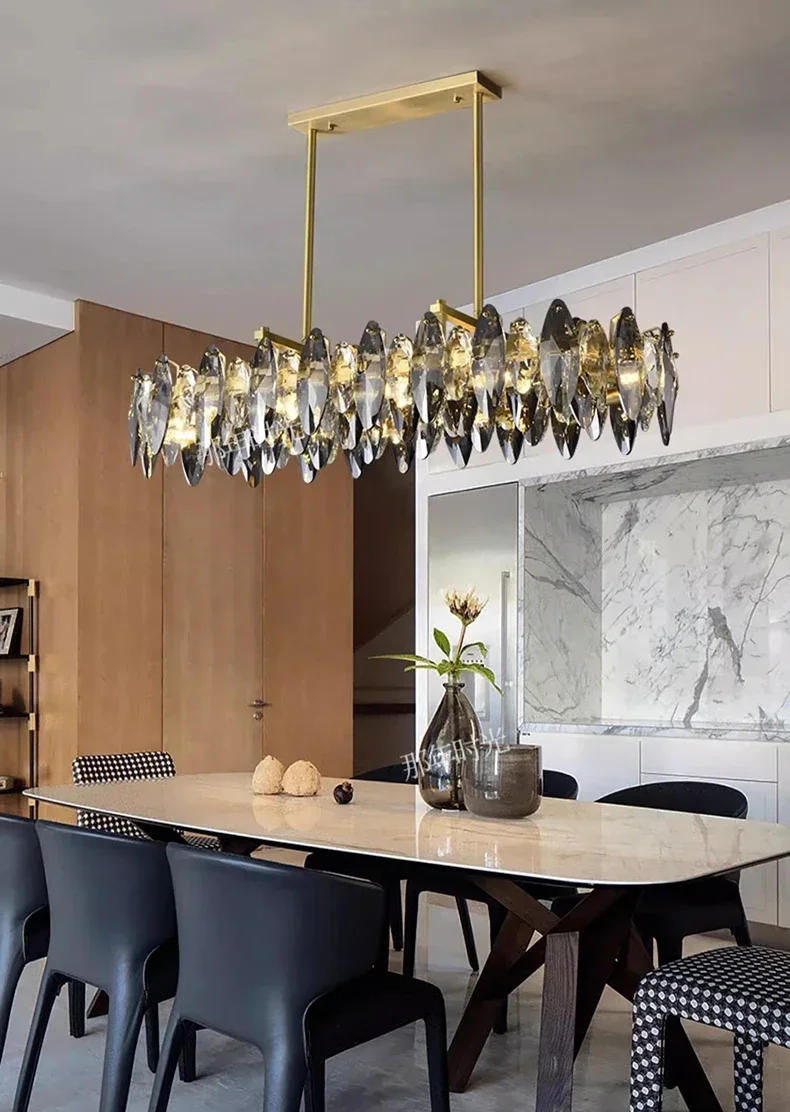 Description Picture 3 of itemLuxury Crystal Pendant Lights Home Decoration Living Room Chandelier Dining Room Pendant Lamp Ceiling Light Indoor Lighting