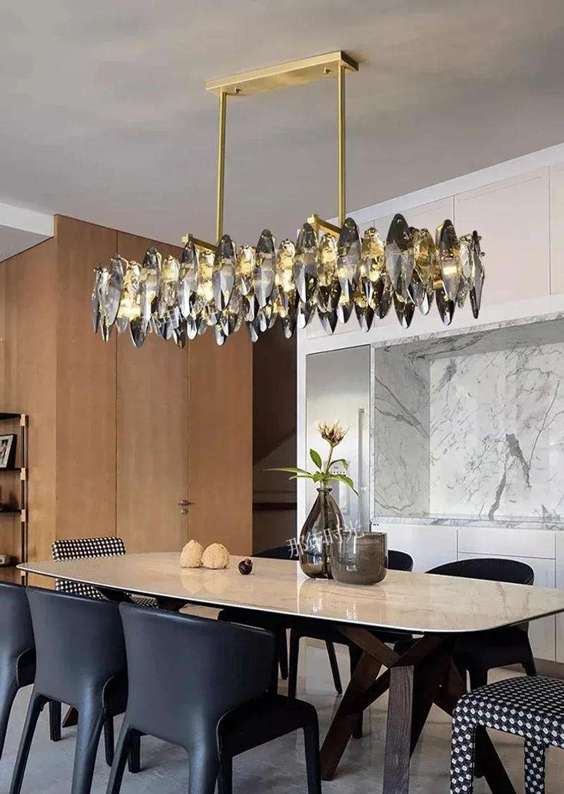 Description Picture 3 of itemLuxury Crystal Pendant Lights Home Decoration Living Room Chandelier Dining Room Pendant Lamp Ceiling Light Indoor Lighting