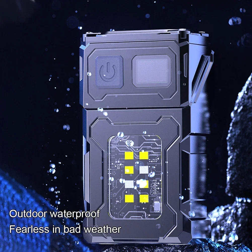 Description Picture 2 of itemSuper Bright Flashlight Portable Hat Clip Rotatable Torch USBC Rechargeable Outdoor Waterproof Camping Light Emergency Work Lamp