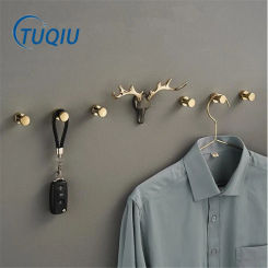 Tuqiu Robe Hooks Towel Hanger Hooks For Clothes Coat Hat Bag Hooks Wall Mount Brass Bathroom Accessories Door Towel Hook Holder