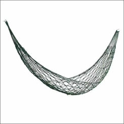 9-Strand Nylon Rope Portable Camping Mesh Hammock Green Nylon Rope Outdoor Single Hammock