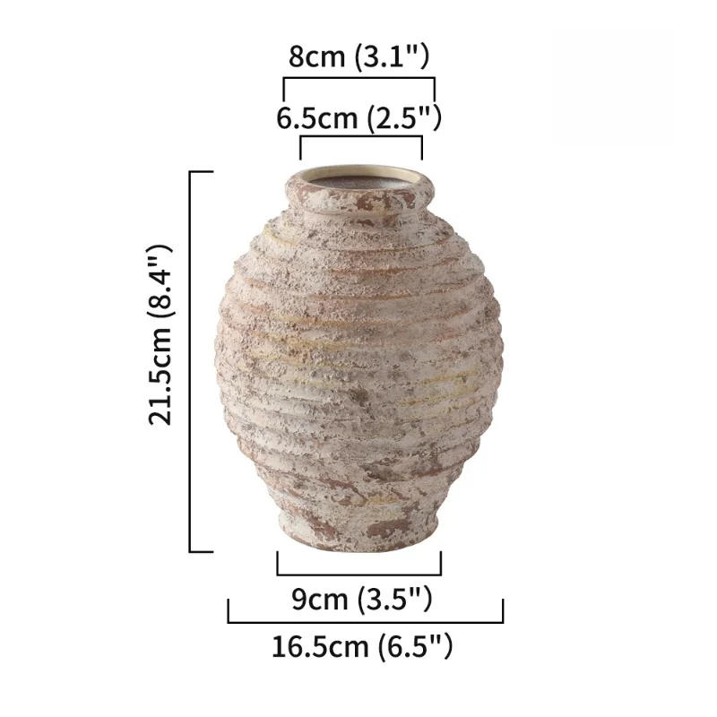 Description Picture 2 of item21.5 CM High Home Decoration Ceramic Vase Vintage Handmade Style Ceramics & Pottery  Accessories For Home Decor Vases