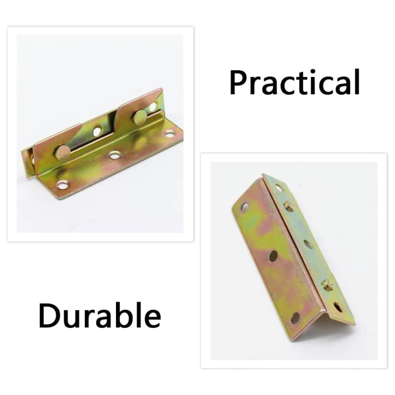 Description Picture 4 of item4 Sets Metal Bed Bracket Bed Frame Fixing Connecting Furniture Rail Hook Brackets Hinge Fitting Connector Lock Hardware