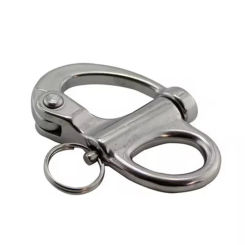 304 Stainless Steel 50 Fixed Snap Anchor Shackle Rigging Silver Fixed Eye Bail with Eye Ring for Sailboat