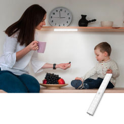 3 Color LED Under Cabinet Lights Motion Sensor Night Light Dimmable USB Rechargeable Wireless Lamp for Kitchen Wardrobe Stair