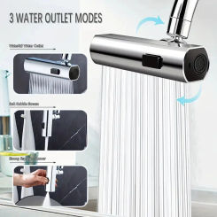 3-in-1 Multifunctional Waterfall Sink Faucet Anti Splash Head Cold and Hot Dishwashing Basin Vegetable Sink Kitchen Faucet