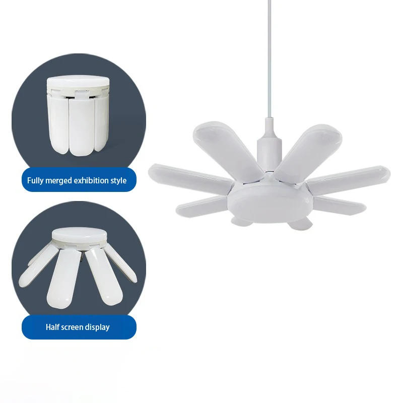 Description Picture 2 of itemEnergy Saving LED Ultra Bright 6-Leaf 8-Leaf 200W UFO Hanging E27 High-Power Garage Building Folding Garage Light LED Bulb Light