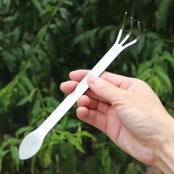 1Pc Stainless Steel Root Rake Bonsai Potted Plants 3-Prong Loosen Soil Tool Handheld Rustproof Rake Home Gardening Tool