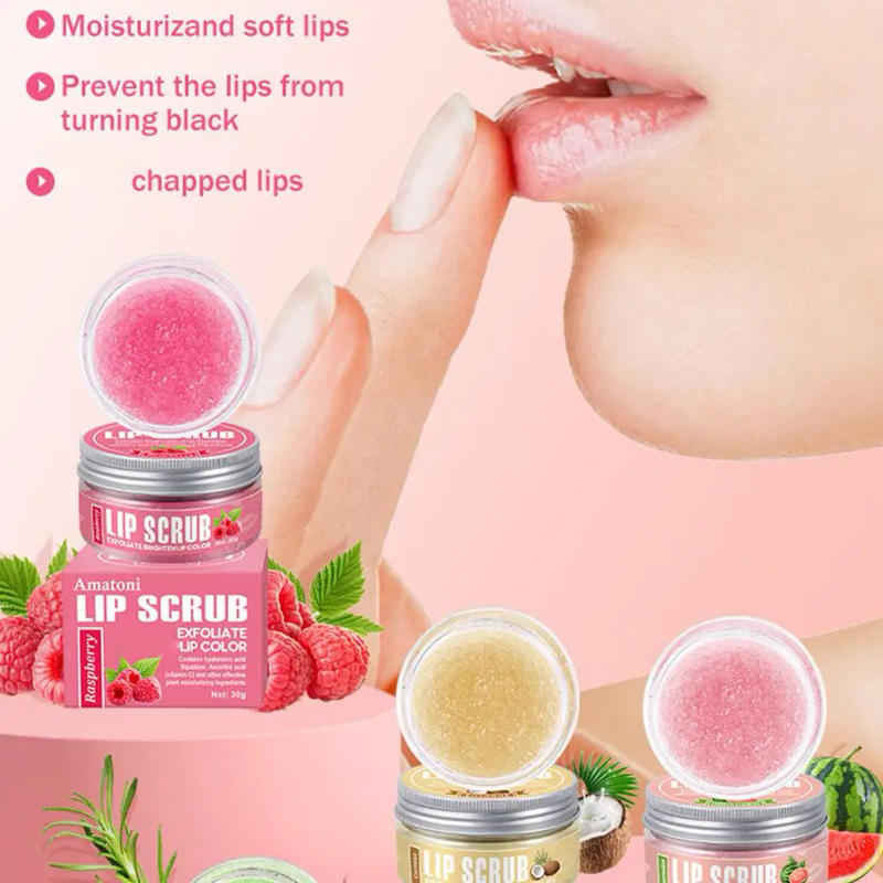 Description Picture 6 of itemLip ScrubLip Scrub Moisturizing Removing Dead Skin Fruit Flavor Exfoliating Lip Care Scrub Lips Fine Lines brighten Lip scrub