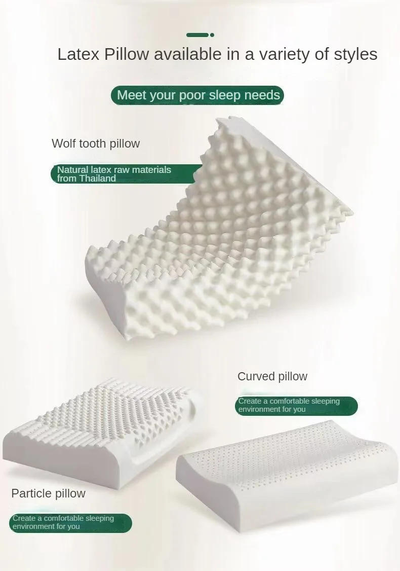 Description Picture 6 of itemThailand Natural Latex Pillow Adult Pillow Core Massage Pillow Core Gift Children's Latex  Manufacturer Wholesale