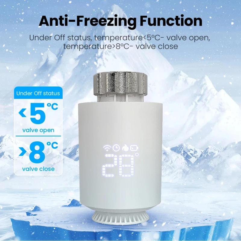 Description Picture 6 of itemTuya ZigBee 3.0 Radiator Actuator Thermostat,Smart TRV Thermostatic Valve Temperature Controller,Work For Alexa Google Home