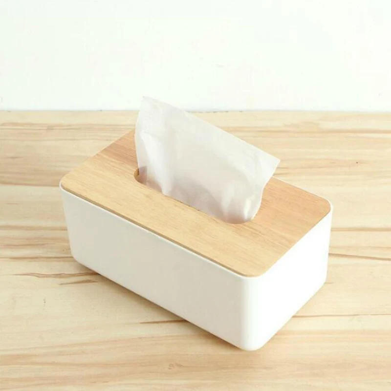 Description Picture 6 of itemTissue Box Wooden Cover Toilet Paper Box Solid Wood Napkin Holder Case Simple Stylish Home Car Tissue Paper Dispenser