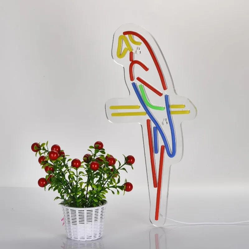 Description Picture 5 of itemParrot Neon Light Wall Decor LED Neon Light USB Powered Neon Light Art Sign