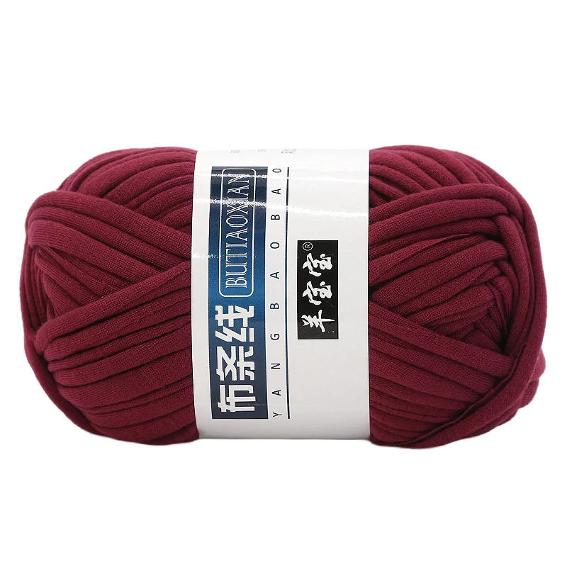 Description Picture 2 of item1PC 100g Thick Cloth Yarn Soft Colored Yarn for Hand Knitting Woven Bag Carpet DIY Hand-knitted Material Cushion Carpet