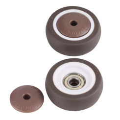 1/1.5/2 inch TPR Rubber Casters Forming Bearing Pulley Soft Coated Wheel Replacement Suitcase Wheel Parts For Furniture