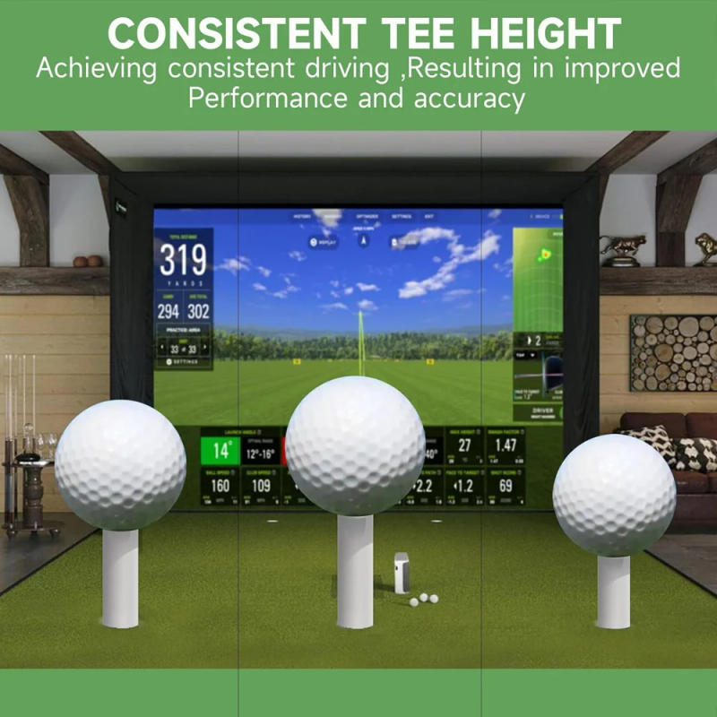 Description Picture 5 of item5Pcs Plastic Golf Tees Sports Ball Tees Holder Durable Golf Mat Training Practice Accessories 8 Sizes