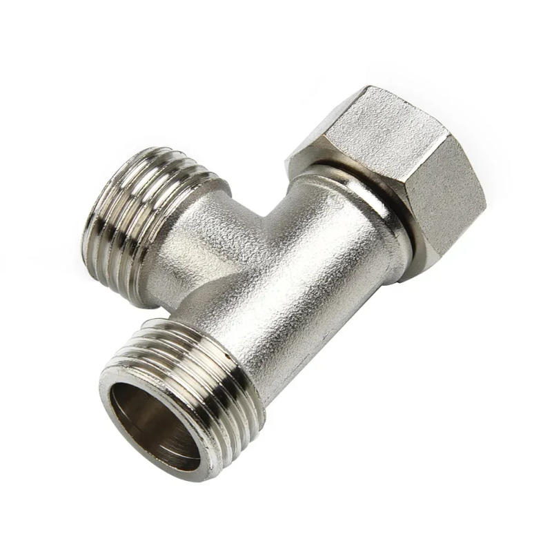 Description Picture 6 of itemToilet Diverter Copper T Adapter G1/2" T-Valve for Bath Bidet Sprayer Shower Fitting 4 Points Copper Three-way Water Pipe