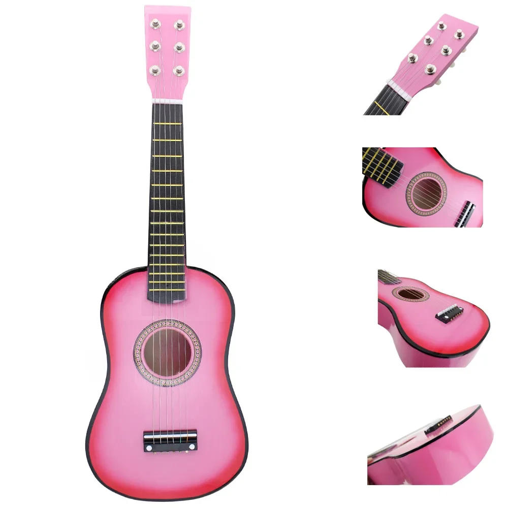 Description Picture 5 of item23 Inch Guitar Musical Classical Ukulele Educational Acoustic 6-String Beginner Instrument Folk Acoustic Guitar for Kids